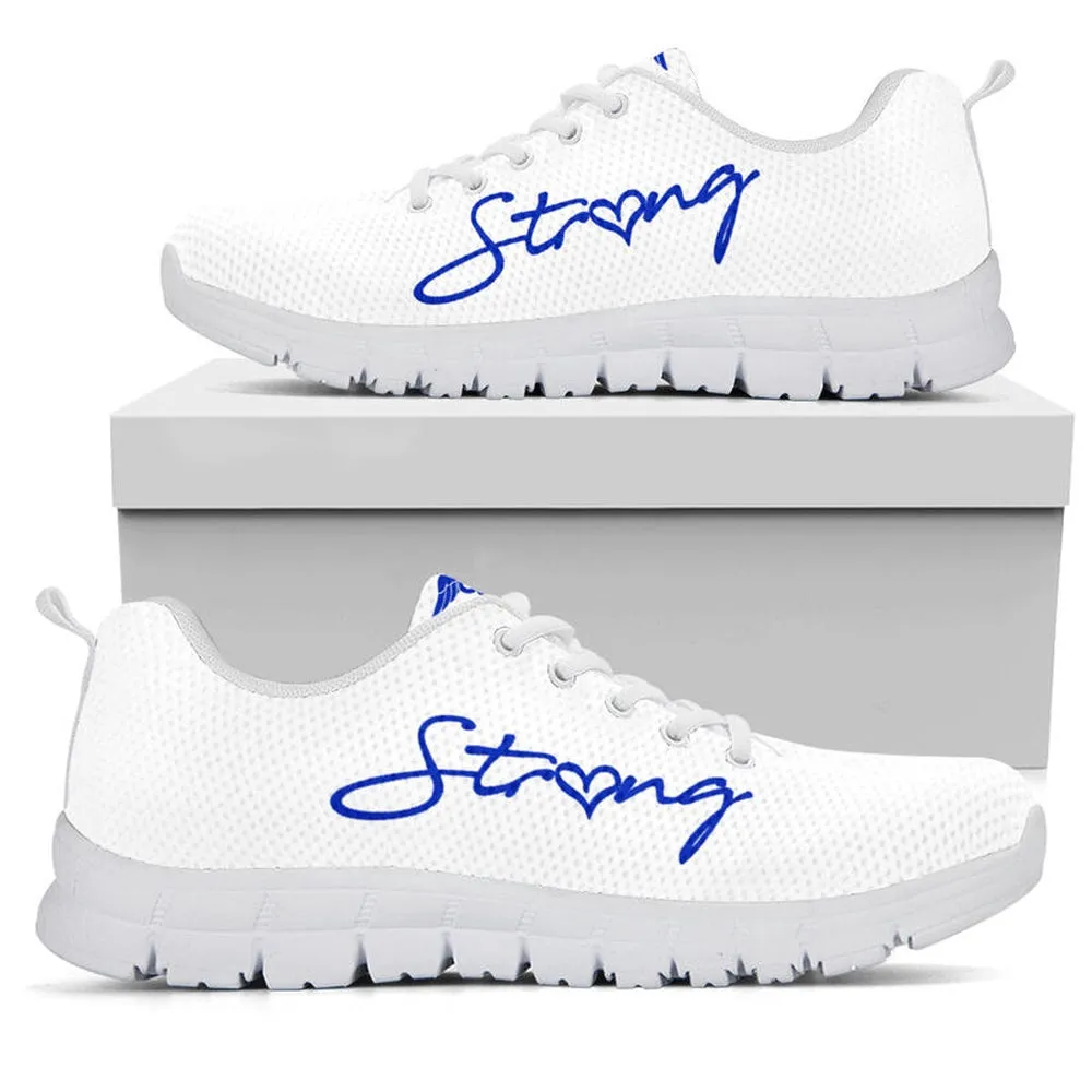 Nurse Sneaker, Nurse Strong White Royal Blue Sneakers, Best Shoes For Nurses