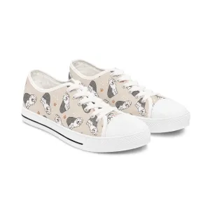 Old English Sheepdog Women's Low Top Sneakers