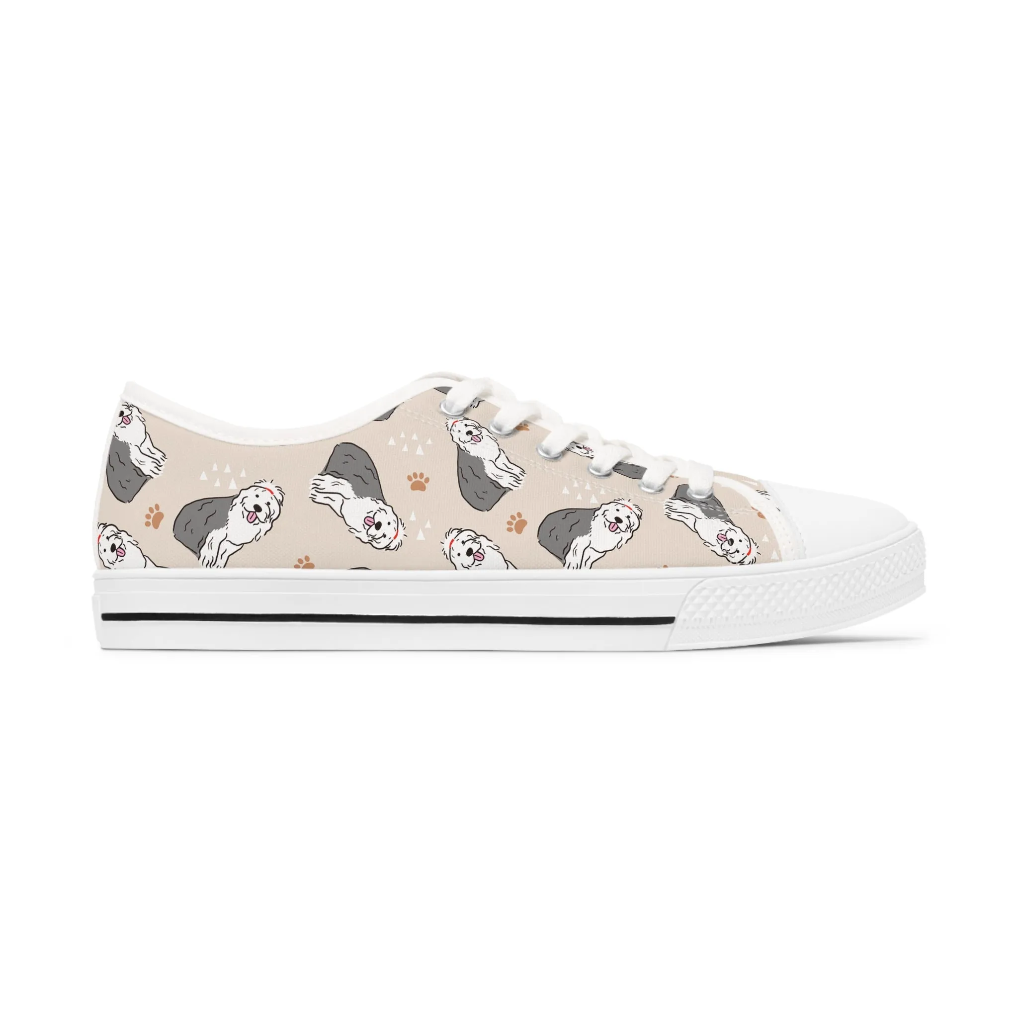 Old English Sheepdog Women's Low Top Sneakers