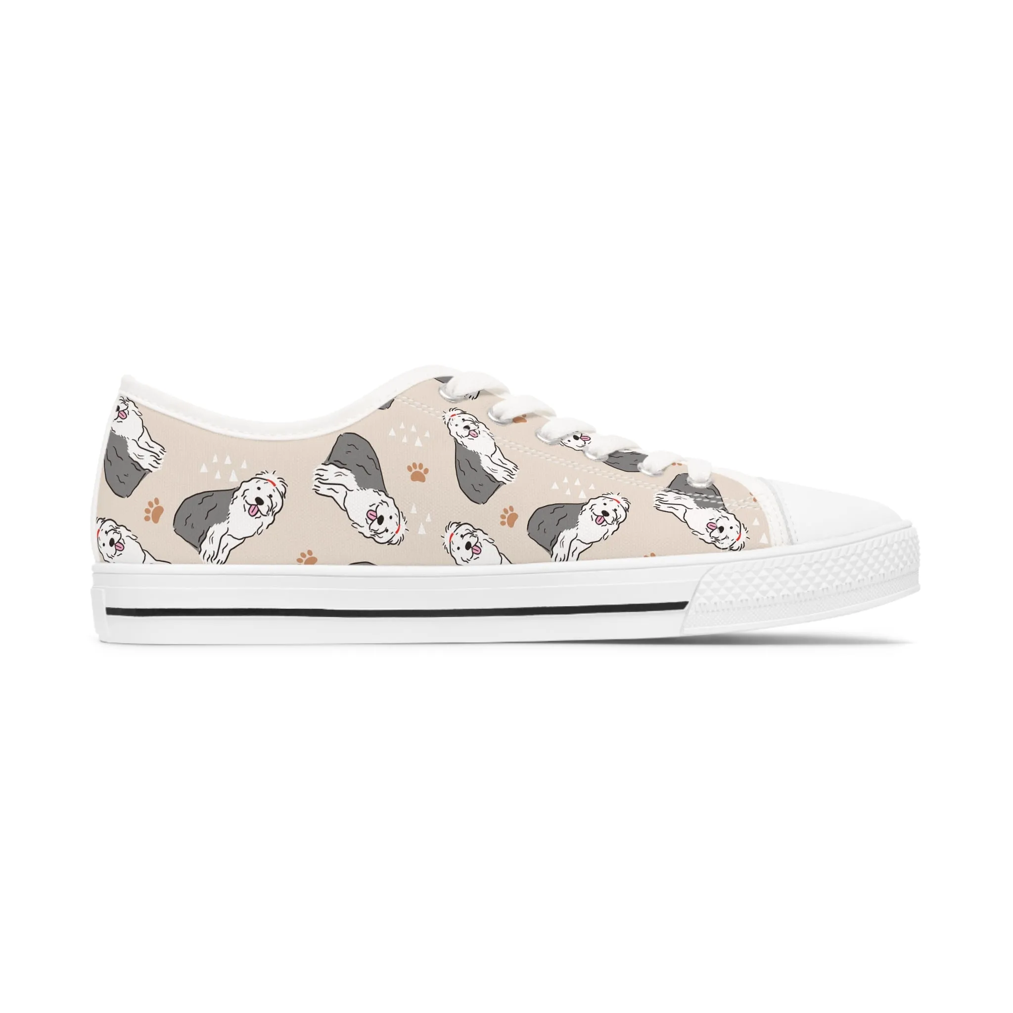 Old English Sheepdog Women's Low Top Sneakers