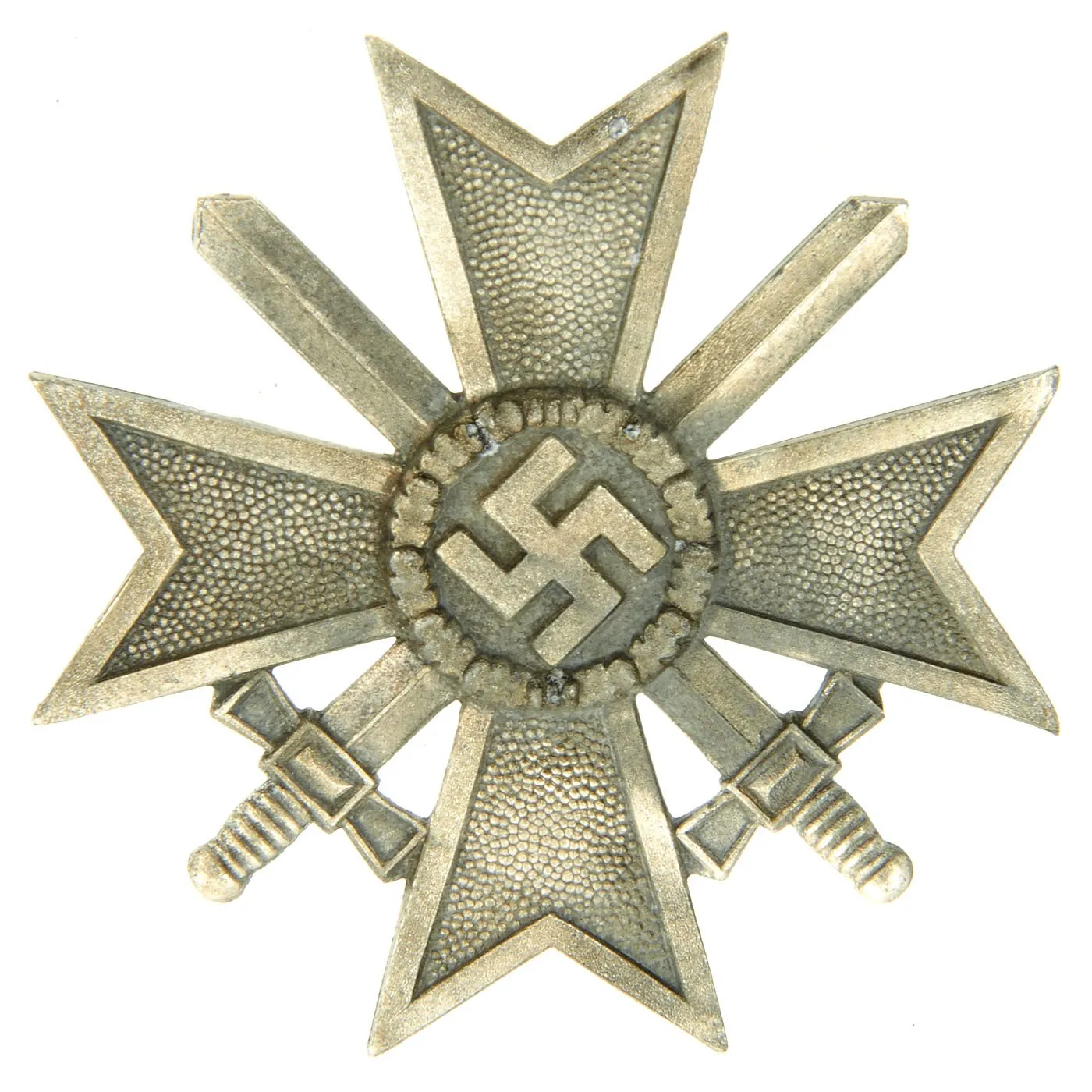 Original German WWII Cased War Merit Cross KvK 1st Class in Silver with Box by Kerbach & Österhelt of Dresden