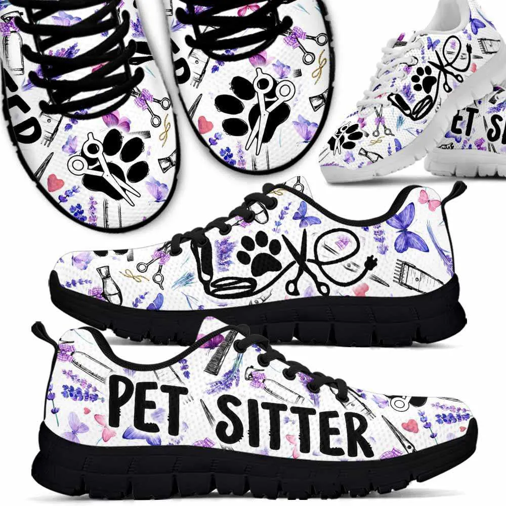 Pet Sitter Lavender Tools Sneakers Shoes, Dog Print Shoes, Best Running Shoes, Unique Gifts For Dog Lovers