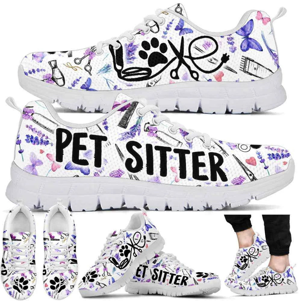 Pet Sitter Lavender Tools Sneakers Shoes, Dog Print Shoes, Best Running Shoes, Unique Gifts For Dog Lovers