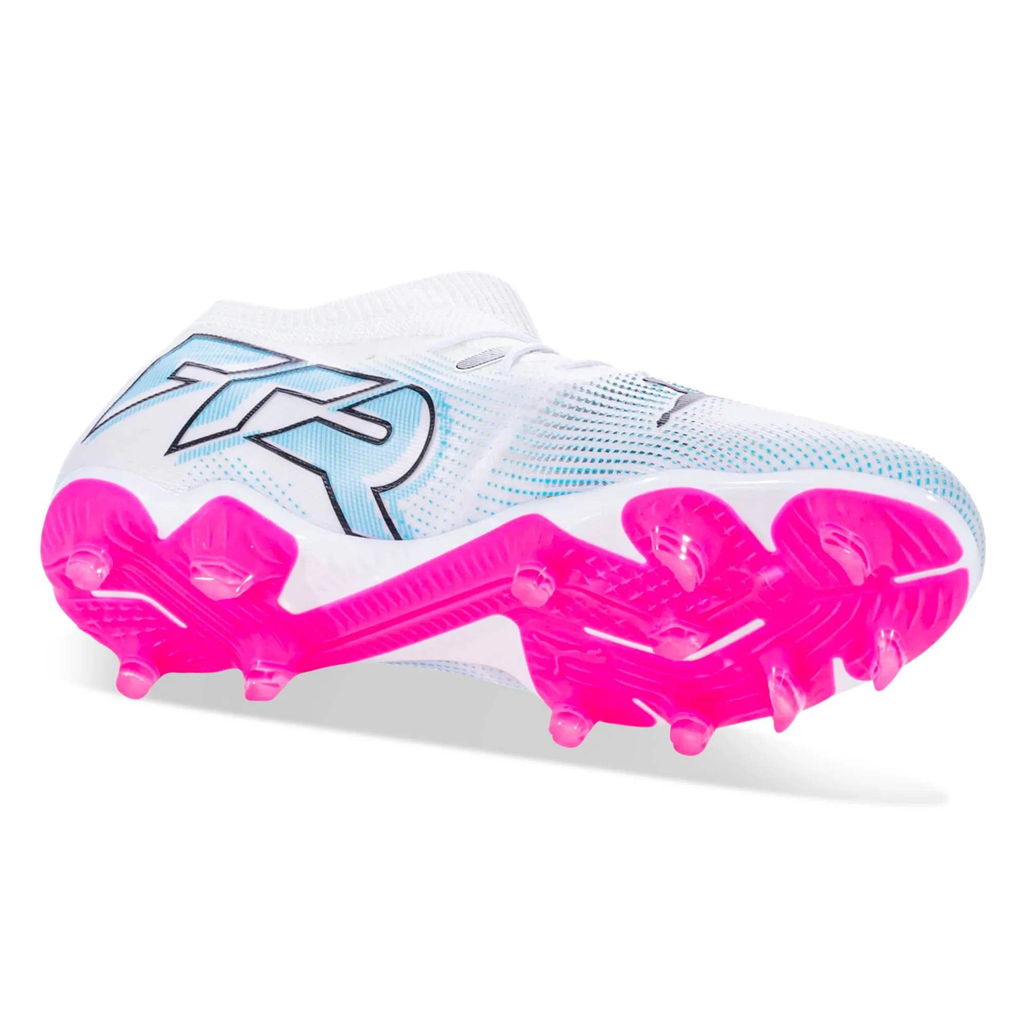 Puma Future 7 Match FG/AG Soccer Cleats (Puma White/Poison Pink)