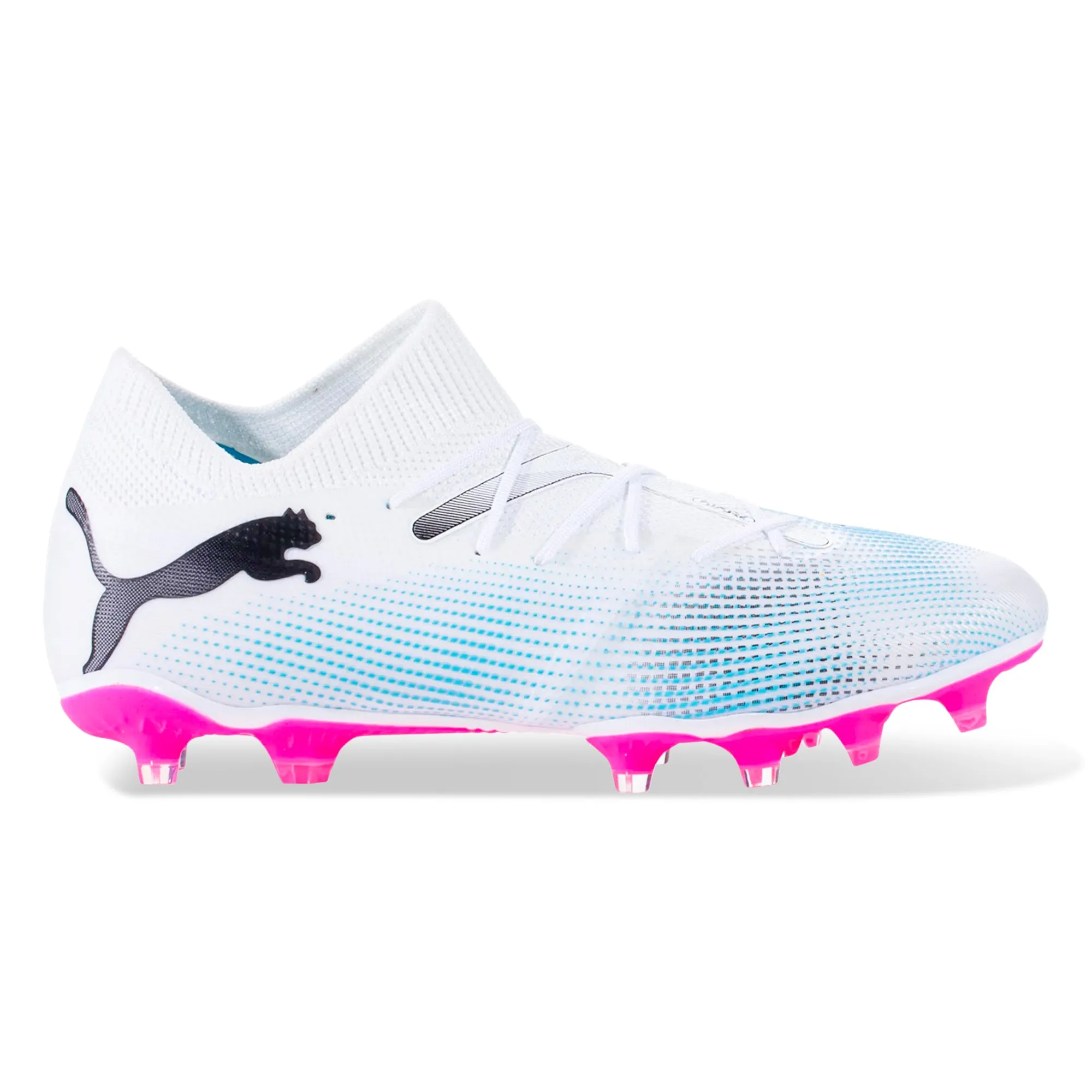 Puma Future 7 Match FG/AG Soccer Cleats (Puma White/Poison Pink)