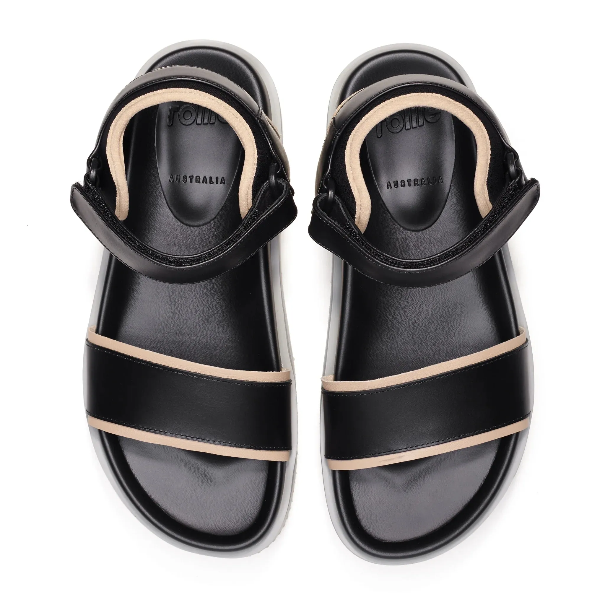 Rollie Ace Sandal Black/Latte