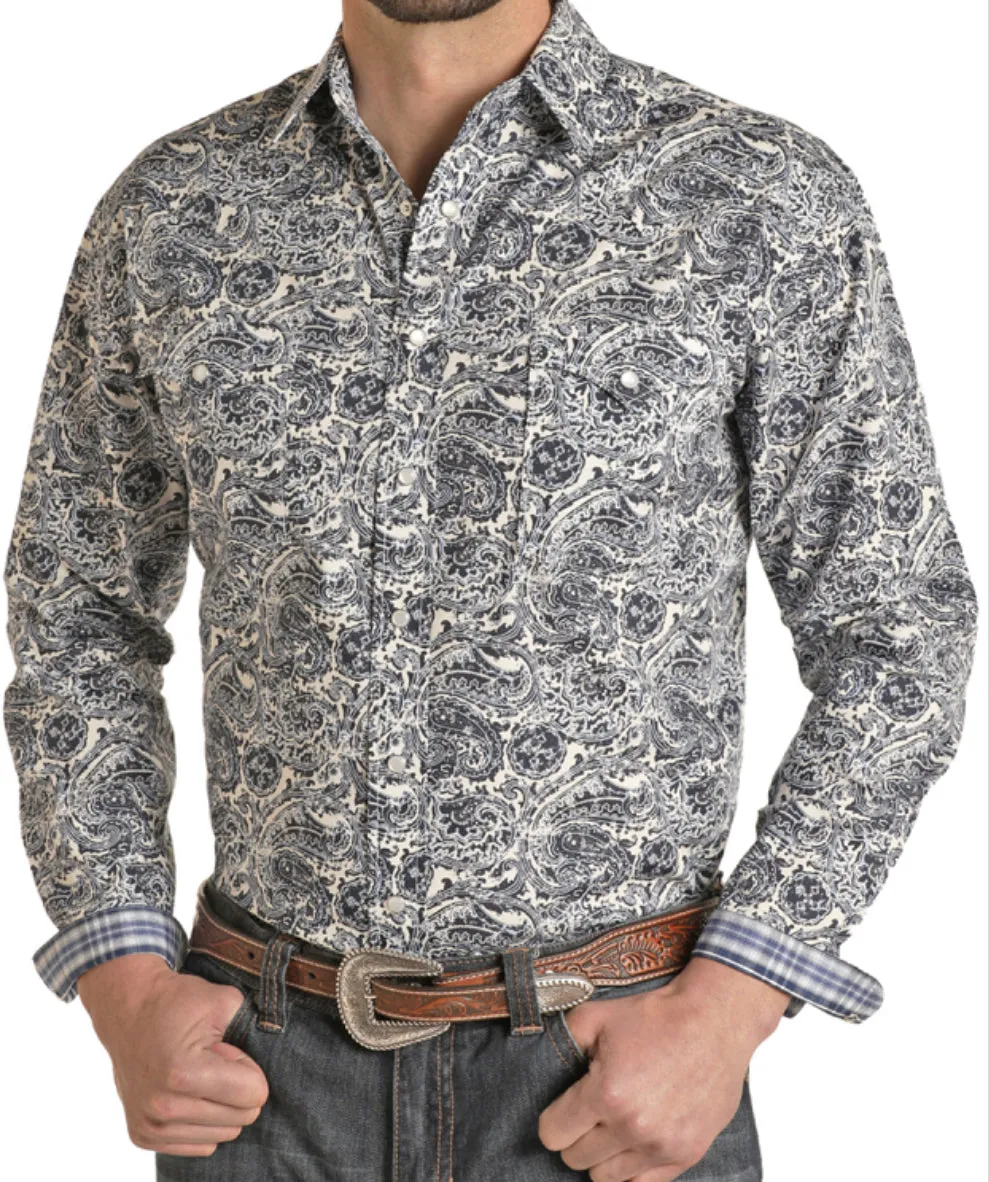 Rough Stock Blue Paisley