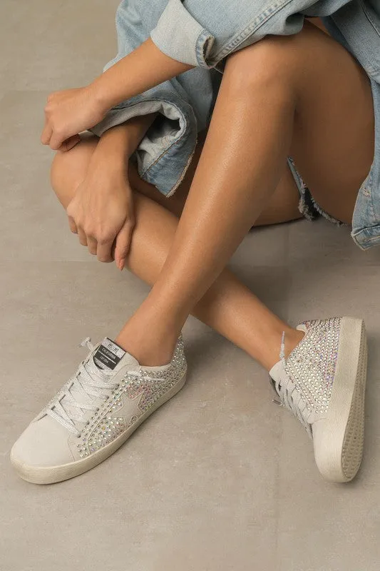 She's Glam Rhinestone Star Sneakers