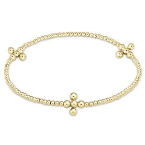 Signature Cross Gold Beaded Bracelet