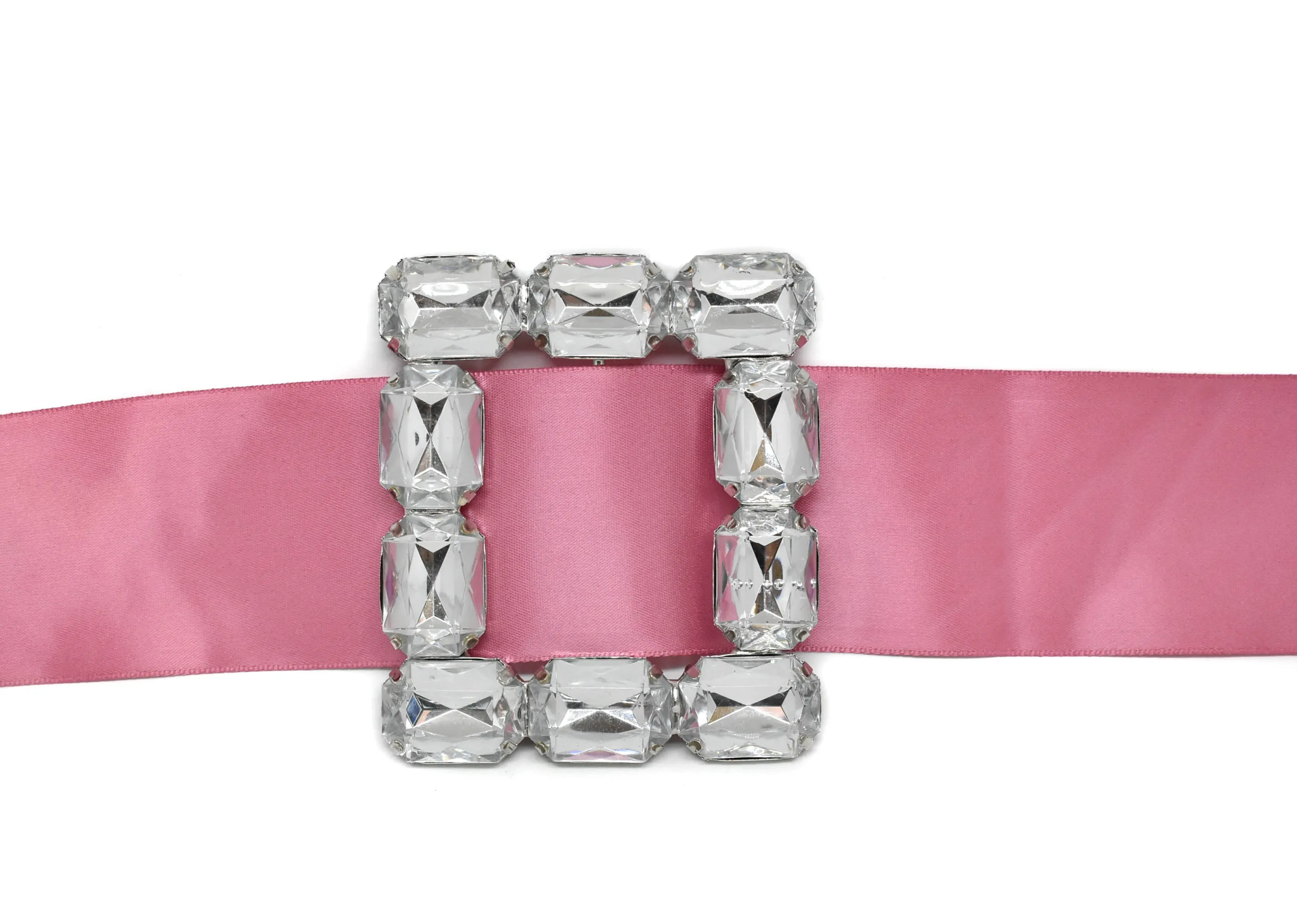 Square Gemstone Ribbon Slider 3.40" x 3" - 1 Piece