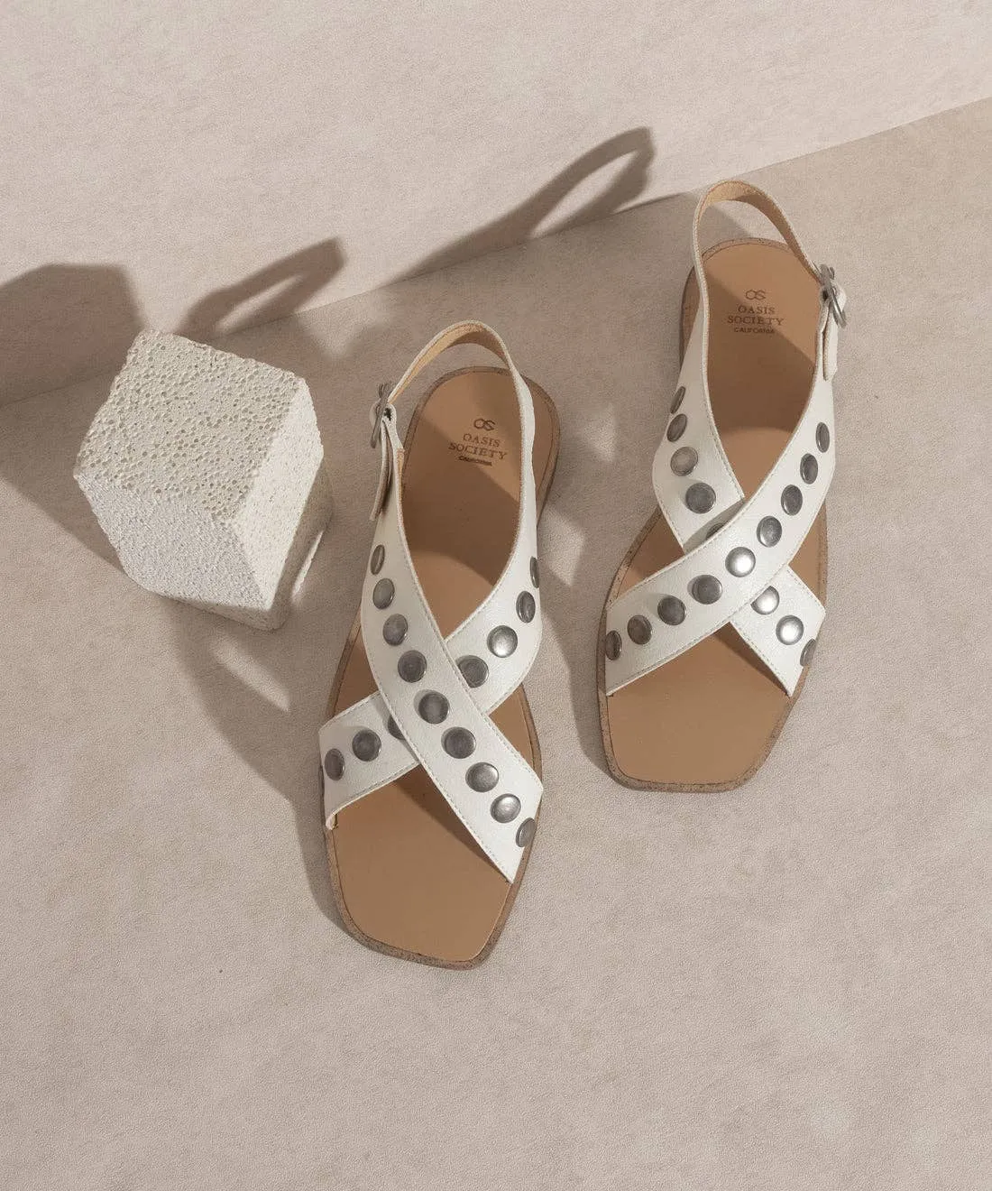 The Kylie | Studded Cross Band Sandal