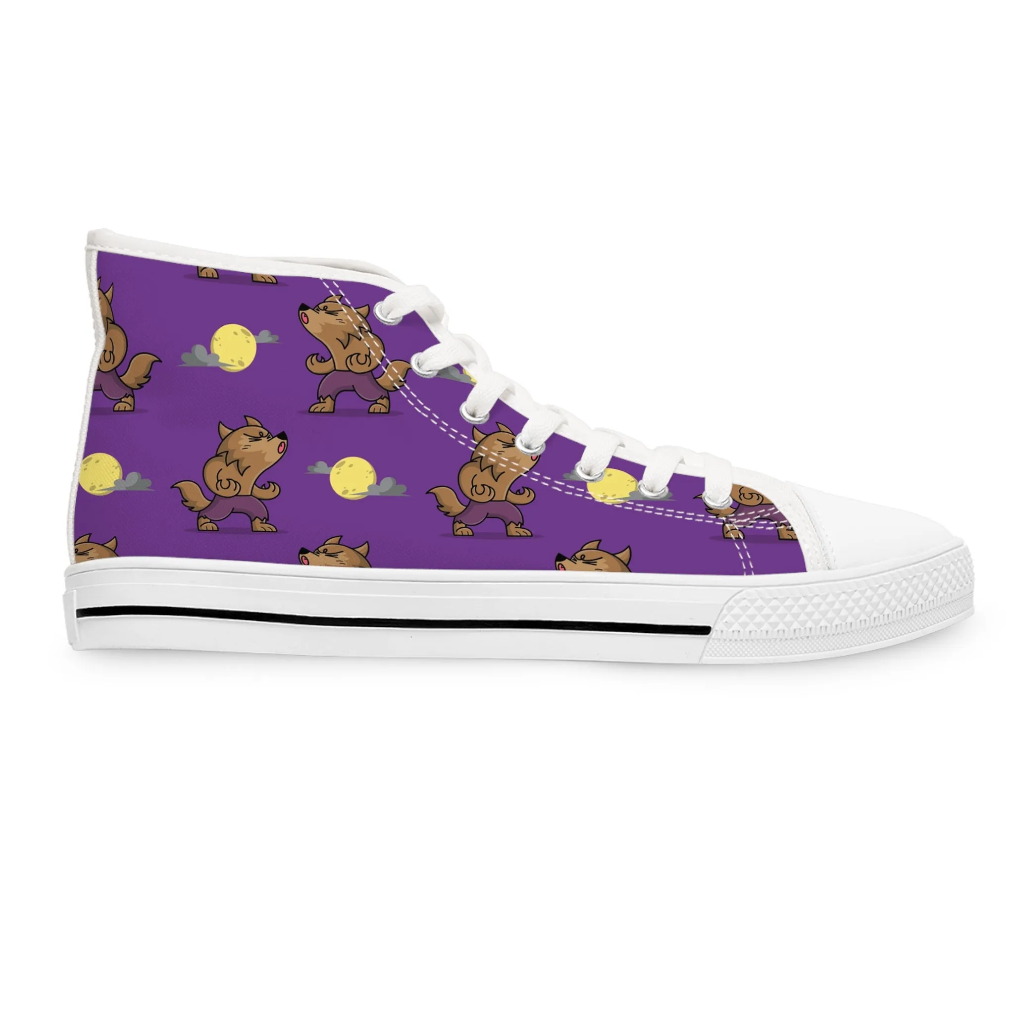 Werewolf Howling Women's High Top Sneakers