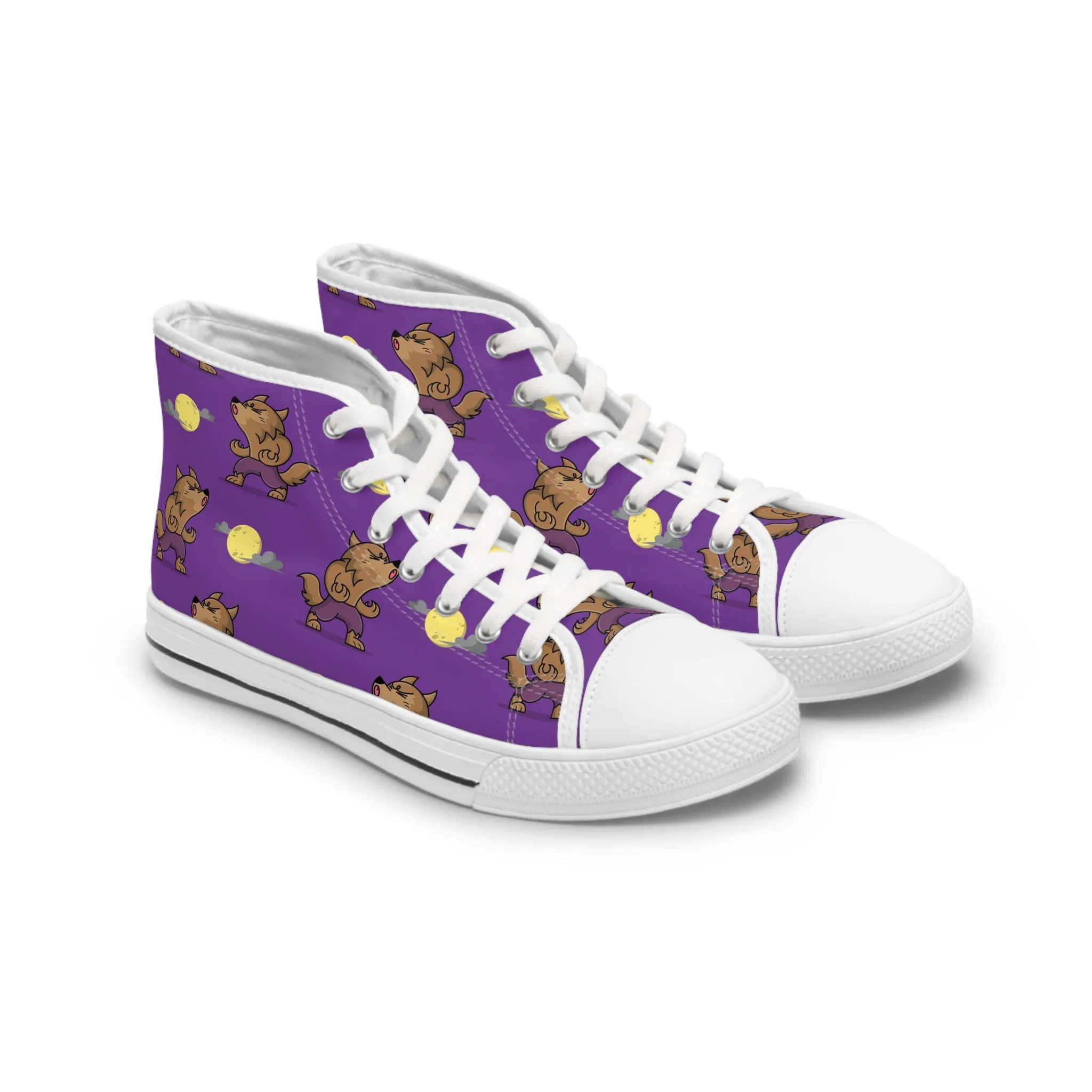 Werewolf Howling Women's High Top Sneakers